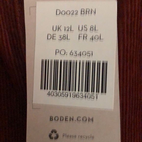 COPY - BODEN Ellen US Sz 8 Tall Rich Chestnut Corduroy Maxi-dress BNWT - Picture 9 of 9